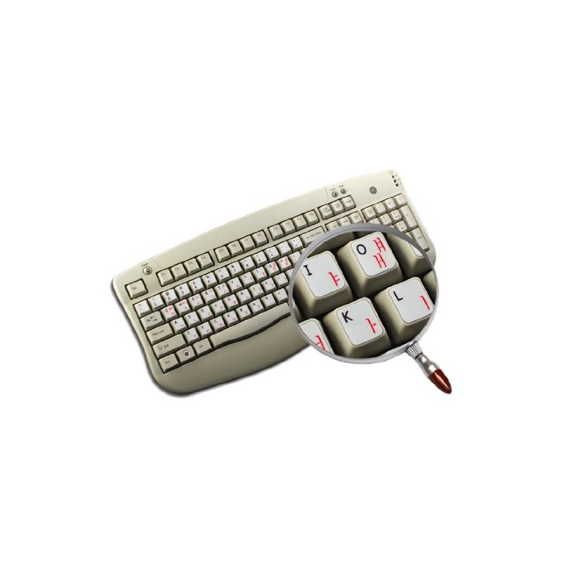 4Keyboard Korean-English Matte Non-Transparent Keyboard Stickers White Background for Desktop,