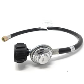 MI MADOL IMPORTS, LLC MADOL 2' LP Propane Gas Regulator Hose Assembly QCC with Low Pressure Regulator Straight Connection x 5/8" Female Flare