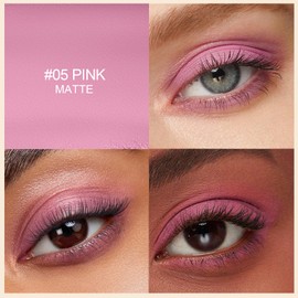 Erinde Pink Matte Eyeshadow Pen, Pink Matt Eyeshadow Stick, Waterproof & Long-Lasting, Cream Shimmer Crayon Eyeliner, Metallic Shimmer Eye Makeup Pen #05 Pink Matt
