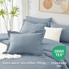 CozyLux King Size Comforter Set Grayish Blue, 7 Pieces Bed