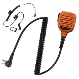 JUYODE CP200D Waterproof Radio Speaker Mic Walkie Talkie Shoulder Handheld Microphone with PTT for CP100 CP100D CP185 CP200 CLS1110 CLS1410 RDM2070D RDU4100 RDU4160D RDV5100 Orange (M Plug-01)