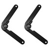 2 Pieces Black Cabinet Door Support Hinges – 180° Folding
