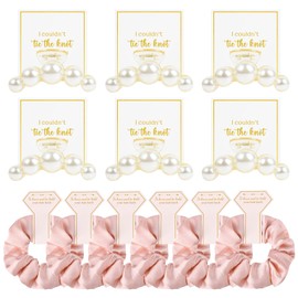 12 Pcs Bridesmaid Proposal Gifts Bridesmaid Pear Hair Claw Clips Hair Scrunchies Bridal Shower Gifts Bachelorette Party Wedding Favors Present Hair Accessories for Women (Pink Series)