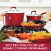 Rachael Ray Hard Enamel Nonstick 3/4-Quart Butter Warmer, Red