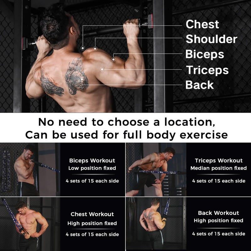 Innstar Pull Up Assistance Bands, 3 Heavy-Duty Adjustable Pull Up