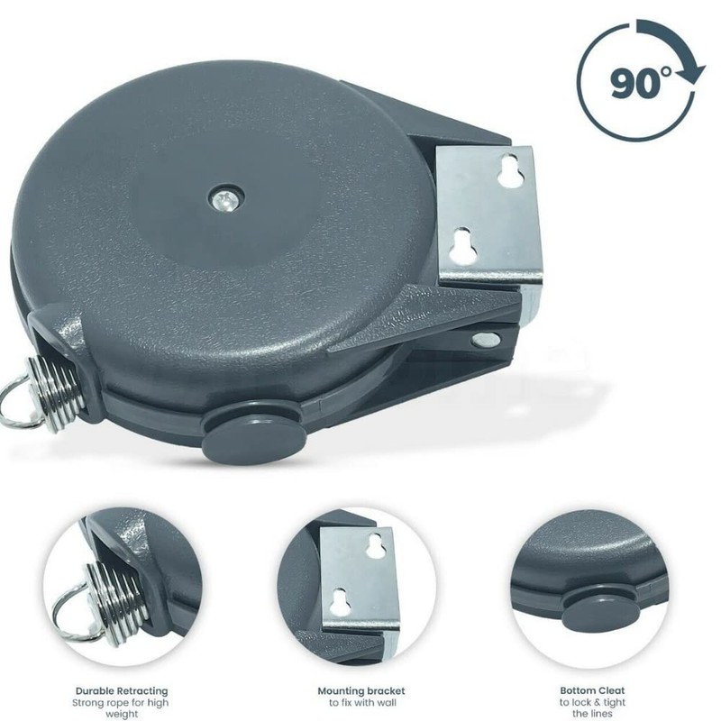 Retractable Clothes Line | Washing Line Retractable Outdoor & Indoor
