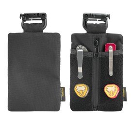 VIPERADE VE24 Small EDC Bag Organiser, EDC Pouch Pockets, Small EDC Tool Bag for Men, EDC Multitools Bag with Velcro Surface, Small Multitools Organiser, Waist Bag - Black