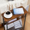 Narrow Side Table,3-Tier Slim End Table with Storage Shelf,Modern Sofa