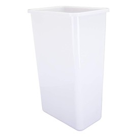Hardware Resources Indoor Trash Bin - 13-Gallon Garbage Disposal Container - Waste Basket for Home, Kitchen, Commercial Use - Works with Hardware Resources Pullout Systems - 22.5x14.88x10.25”, White