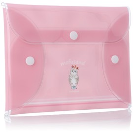 Mofusand0015 Pouch, Small Items, Clear Multi-Case, LL, Cosmetic Pouch, Tools, Stationery, Women's, Students, Children, Puffe (MFS-127)