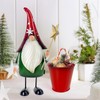 HONGLAND Christmas Decorations Outdoor Metal Gnome Yard Art Garden Gnomes