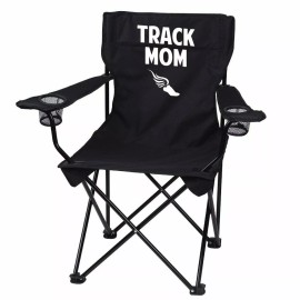 VictoryStore Track Mom Black Folding Camping Chair with Carry Bag