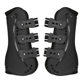 Horse Front Leg Boots, Breathable Protective Horse Jumping Tendon Boots Adjustable Open Front Fetlock Boot Horse Leg Protector (M)