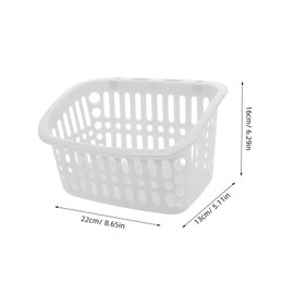 KICHOUSE 3Pcs Hanging Storage Baskets for Kitchen and Bathroom Over Door Wall Organizers with Hooks Lightweight Plastic Baskets for Space Saving Storage Versatile Decor