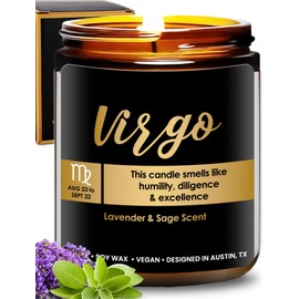 Virgo Candle Zodiac Gifts for Women, Virgo Gifts for Women, August & September Birthday Gifts for Women, Virgo Birthday Gifts for Women, Virgo Gifts for Men, Astrology Gifts for Women, Zodiac Candles