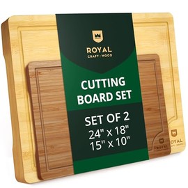 Bamboo State Cutting Board for Kitchen, Charcuterie Platter & Serving Tray, (15" x 10") (Cutting Board Sets)