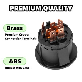 532193350 Ignition Switch with 2 Keys 4 Position 7 Terminals for AYP, Husqvarna, Craftsman, Sears, Poulan Lawn Mower Rider - Replaces 6900-49P1 33457 21546319 448017800 193350 725-07527 705064