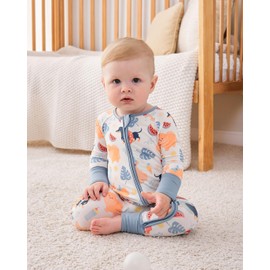 SUZEL Bamboo Viscose Baby Pajamas Footless Romper - Infant Boys Girls One Piece Jumpsuits Clothes 0/3/6/12/18/24 Months (Dogs, 3-6M)