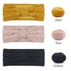Ladies’ Knitted Headband with Bow and Cable Pattern - Girls’