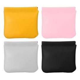 ieron Small Cosmetic Bags, Portable Makeup Bag, Self Closing Waterproof Makeup Bag, Storage Bag for Glasses/Headphones/Jewelry/Cosmetics, 4 Packs, 12 x 10.8 cm