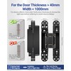 Upgraded Hidden Door Hinges Invisible Hinges, 7" Zinc Alloy Concealed