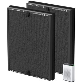 HAP602 Replacement Filter Compatible with ECOSELF HAP602/ HAP602WF Air Purifier, 3-Stage Filtration, H13 True HEPA Filter, 2 Pack