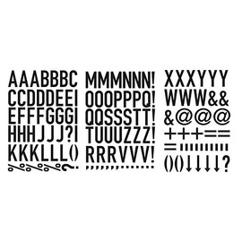 Magnetic Numbers or Letters on A4 Sheet for Metal Surfaces (White Letters, 50mm Height)