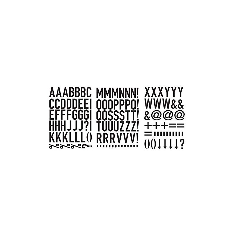 Magnetic Numbers or Letters on A4 Sheet for Metal Surfaces