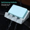 Morelax White Marble Soap Dish with Drain Bar Soap Holder