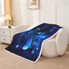 Galaxy Dragon Sherpa Blanket Chic Outer Space Starry Sky Fleece