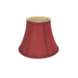 eTeckram Softback Bell Lampshade, Faux Silk, 5-inch by 9-inch by 7-inch, Burgundy, Spider-fitter