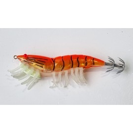 Squid fishing lure prawn shrimp with rattle luminous legs 11.5cm / 27g (ORANGE TANGO)