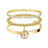 Gold Cuff Bangle for Women Stack Tennis Bracelet Set Tree