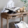 Honygebia Solid Wood Book Stands - Cross Frame Black Oak