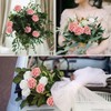 WANTMAZOR Artificial Flowers Pink Roses 100PCS Real Looking Foam Fake