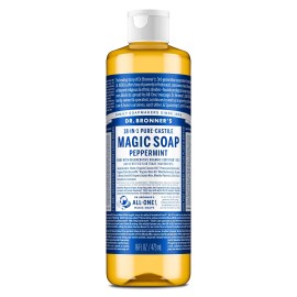 Dr. Bronner's Magic Soap Peppermint- Pure-Castile Liquid Soap