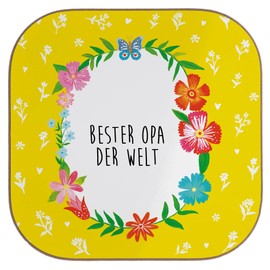 Mr & Mrs Panda Square Saucer Large Papa Bester Opa der Welt – Grandad, Dad, Grandpa, Grandad, Grandparents, Grandchildren, Granddaughter Birthday Granddaughter, Birthday's, Little, Oppa, Oppi, Best Gift Thank You Gift Thank You Gift Idea Thank You Thank 