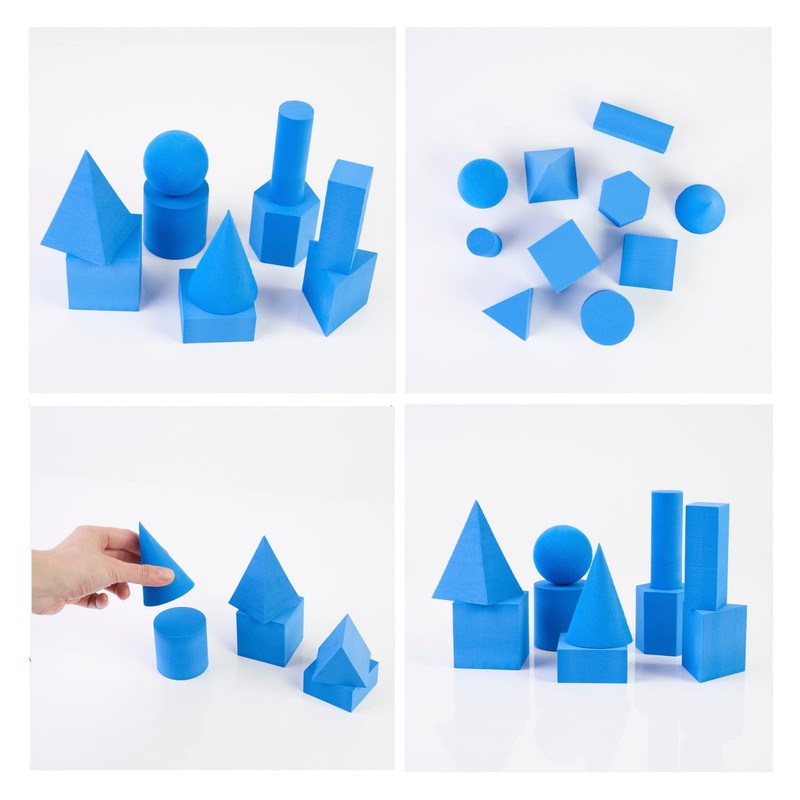 DOHE Educa Geometric Figures for Children, 10 Blue Geometric Shapes