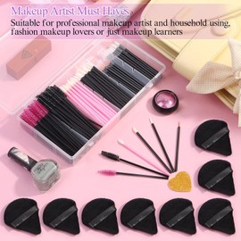 shynek 248 Aplicadores De Maquillaje Desechables Con Esponjas De Maquillaje Triangulares, Varitas De Rímel, Aplicadores De Labios Desechables, Brochas Para Delineador De Ojos, Kit De Aplicador De Maquillaj