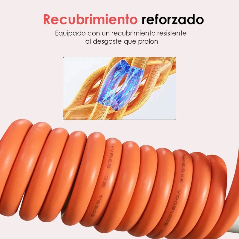 Extensión Eléctrica Uso Rudo Multicontactos 15 Metros 15a Naranja