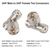 UHF Male to UHF Female T-Connector Adapter 2 PCS, PL259