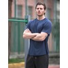 PINSPARK 5 Pack Gym Workout Shirts Men Moisture Wicking T