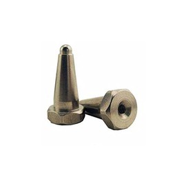 1" Dog Collar Surgical Steel Contact Point Silver