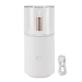 Car Diffuser Humidifier Aromatherapy Essential Oil Diffuser Portable Mini Humidifier USB Candlelight Aroma Diffuser for Car Home Office White
