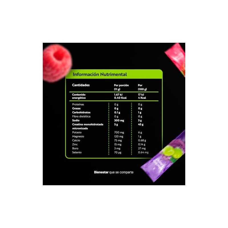 B Life Electrolitos con Creatina con 45 Sobres 5 Sabores