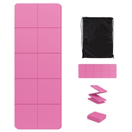 KIDS CHOICE Tapete Yoga Plegable,Tapete Ejercicio grueso 183x61x0.6cm, TPE Folding Yoga Mat para Pilates Antideslizante con Bolsa para Viaje, Esterilla de Yoga, Alfombrilla plegable Equipo de Yoga.