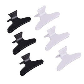 Baluue 24pcs Professional Hair Salon Clips Non Slip Claw Hair Clips for Styling and Drying Durable Material Black White