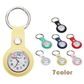 Grandios GD-KIDSCLOCK Nurse Watch, Kids Watch, Pocket Watch, Key Holder, Inverted Watch, Small Size, Mini, Compact, Easy to Read, Pink