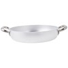 Pentole Agnelli ALMA11024 Bratpfanne mit 2 Griffen, Edelstahl, professionelles Aluminium,