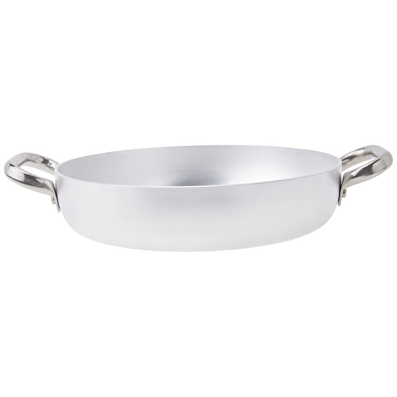 Pentole Agnelli ALMA11024 Bratpfanne mit 2 Griffen, Edelstahl, professionelles Aluminium,